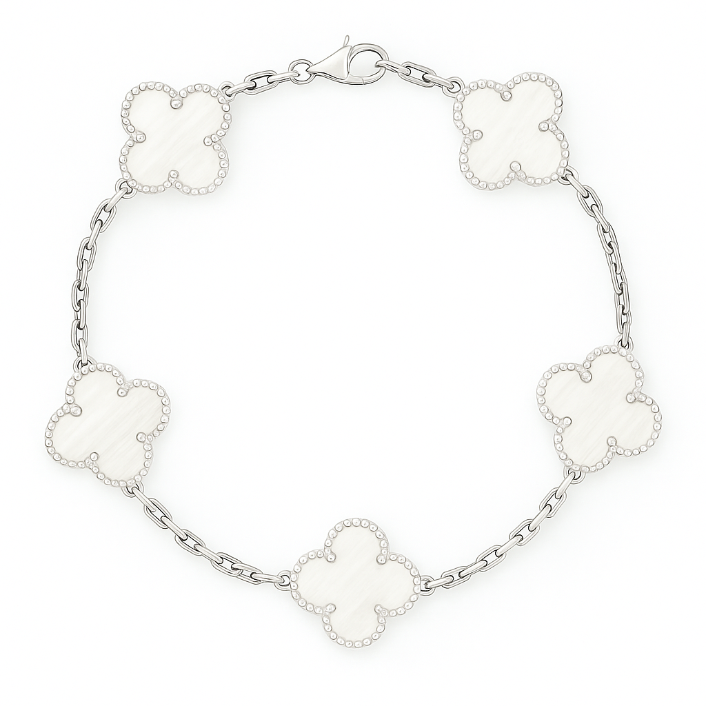 Pulsera estilo Van Cleef – Plata y Oro | Envío gratis en Chile 🇨🇱