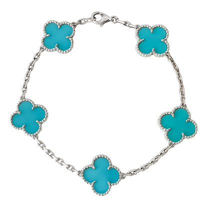 Pulsera estilo Van Cleef – Plata y Oro | Envío gratis en Chile 🇨🇱