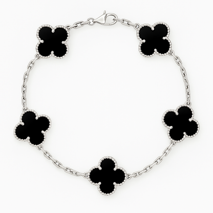 Pulsera estilo Van Cleef – Plata y Oro | Envío gratis en Chile 🇨🇱