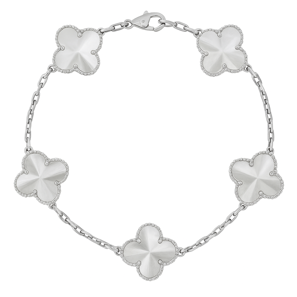 Pulsera estilo Van Cleef – Plata y Oro | Envío gratis en Chile 🇨🇱