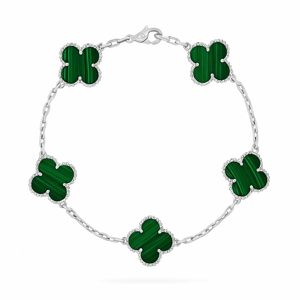 Pulsera estilo Van Cleef – Plata y Oro | Envío gratis en Chile 🇨🇱