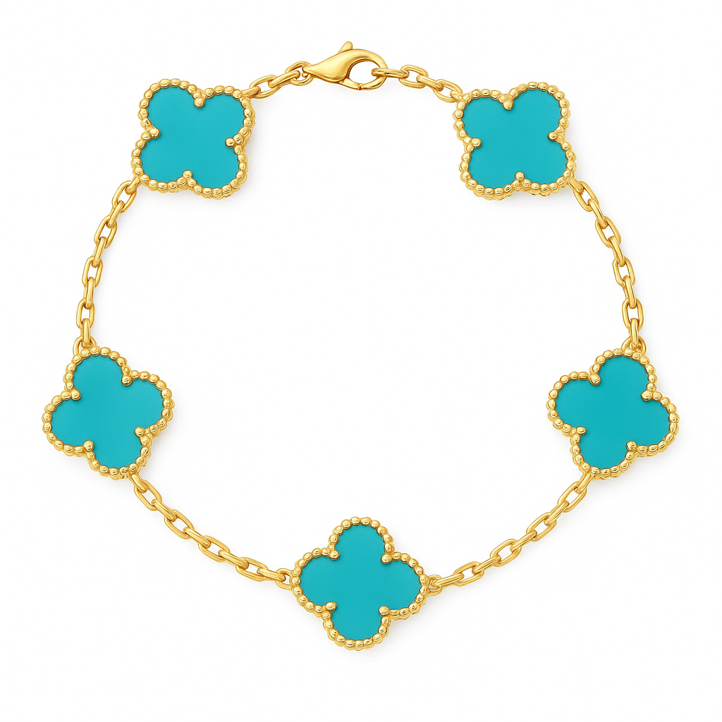 Pulsera estilo Van Cleef – Plata y Oro | Envío gratis en Chile 🇨🇱