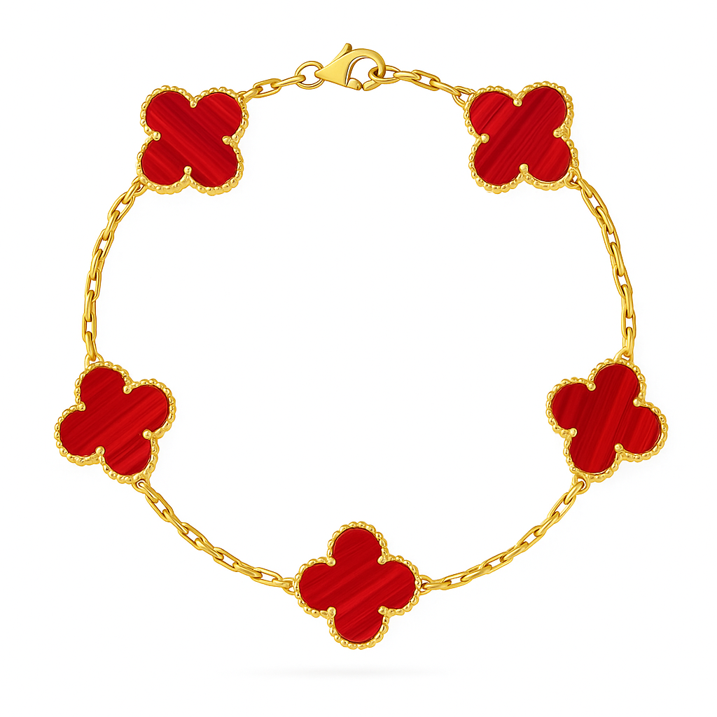 Pulsera estilo Van Cleef – Plata y Oro | Envío gratis en Chile 🇨🇱