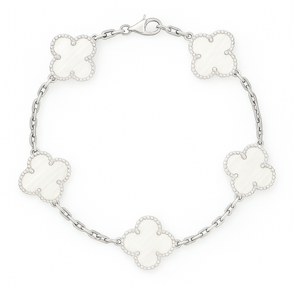 Pulsera estilo Van Cleef – Plata y Oro | Envío gratis en Chile 🇨🇱